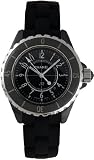 Chanel J12 Black Ceramic and Rubber Unisex Watch H0681 4144JRsXUfL. SL160 Chanel J12 Black Ceramic and Rubber Unisex Watch H0681