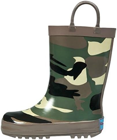 RanyZany Cool Camo Boot Size 1- Rain Boots For Boys - Kids Rain Boots - Easy To Clean - Rubber Lining