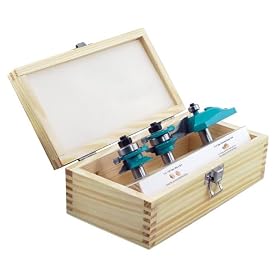 Makita 733342-A 3 Piece Carbide-Tipped Door Assembly Router Bit Set by Makita