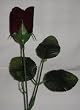 Long Stem Single VELVET Silk Rose Flower - Wedding Flowers - Bridal/Floral - Burgundy