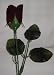 Long Stem Single VELVET Silk Rose Flower - Wedding Flowers - Bridal/Floral - Burgundy