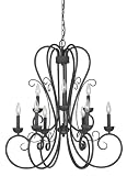 Thomas Lighting M2082-63 Ashley Nine-Light Chandelier, Painted Bronze, 29-Inch W by 32-Inch H