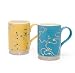 Kitchen & Housewares : La Cafetiere Glamour Berry Mugs, Blue and Yelllow