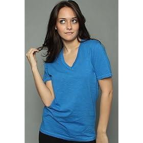 Buy Alternative Apparel The Versailles V-Neck Tee in Blue,T-shirts for Women by Alternative