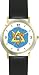 Star of David or Mogen David No.1 Judaica Jewish Theme - WATCHBUDDY&reg; DELUXE TWO-TONE THEME WATCH - Arabic Numbers - Black Leather Strap-Children's Size-Small ( Boy's Size & Girl's Size )