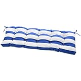 Greendale Home Fashions Outdoor Bench Cushion, 51-Inch, Cabana Blue