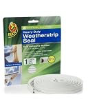 Duck Brand 1282289 3/8-Inch-by 1/4-Inch-by 17-Feet Premium Rubber Weatherstrip Insulating Seal, Super D Profile