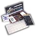 Paint Set with 12 Watercolor Paints and Brushes in Wood Box