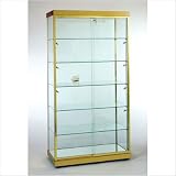 Quick Ship: Medium Spacious Glass Rectangular Wall Case Finish: Black / Black Frame, Mirror Back: Not Included, Sidelights: Not Included