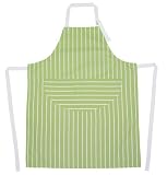 Rushbrookes Butchers Stripe Adult Apron Pale Green