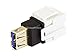Monoprice USB A 3.0 Keystone Jack - Female to Female, Coupler Flush Type, Used With Keystone Panels or Wall Plates, White