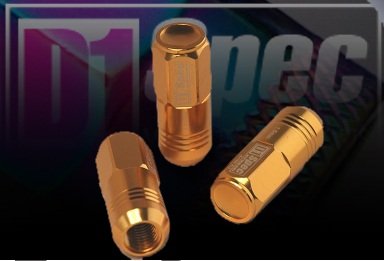 D1 Spec Wheel Lug Nuts F(Gold) 20xpcs 1.5MM x M12 Universal Fit for Most Vehicle