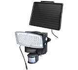 Eclairage solaire à LED PUISSANT (80 leds) à détecteur de mouvement NOIR Image du produit