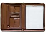 Chocolate Leather Enhanced Zip-Around Portfolio