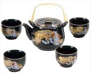Best Cheap Porcelain Tea Set Golden Dragon 24oz #SE6-BD