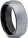 Tungsten Wedding Band Ring 8mm for Men Women Comfort Fit Black Enamel Domed Round Brushed Lifetime Guarantee