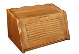 Mountain Woods Rattan Honey Oak Bread Box