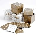 Talking Tables Romantic Table Trivia, Mixed Gold & Ivory, Pack of 4