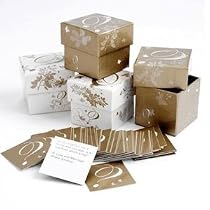 Talking Tables Romantic Table Trivia, Mixed Gold & Ivory, Pack of 4