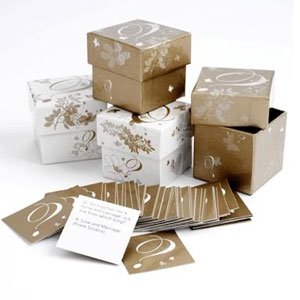 Talking Tables Romantic Table Trivia, Mixed Gold & Ivory, Pack of 4