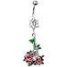 Red Rose Gun Belly Ring