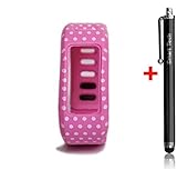 Smart Tech Store Pink Polka Dots Replacement Band With Clasp for Garmin Vivofit Only /No tracker/ Wireless Activity Bracelet Sport Wrist band Garmin Vivo fit Bracelet Sport Arm Band Armband