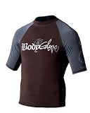  : Body Glove Deluxe Short Arm Lycra Rash Guard Shirt (Chocolae/Charcoal/Black, Xsmall)