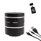 Rechargable USB Vibration Speaker (Black) Built in TF card (Micro SD) card slot Plus AGPtek USB 2.0 All-in-one Card Reader