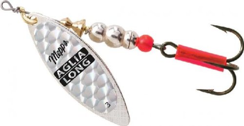 Mepps Aglia Long Plain Treble Fishing Lure, 1/3-Ounce, Rainbow Scale