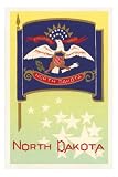 Flag of North Dakota Premium Poster Print, 12x18