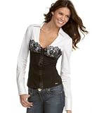GUESS? Long-Sleeve Sammy Lace Top