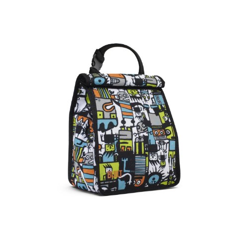 BUILT NY Neoprene Lunch Sack, Robot Uprising Grey (LBK02-RUG)