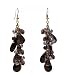 Earrings - E35 - Glass & Pearl Cluster - Black