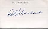 Red Schoendienst Autographed/Hand Signed 3x5 Card
