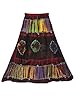 Mogul Interior Long Skirt Rayon Embroidered Maxi Gypsy Black Skirts