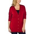 Mossimo&reg; Black Plus Ultra Soft Boyfriend Cardigan - Red