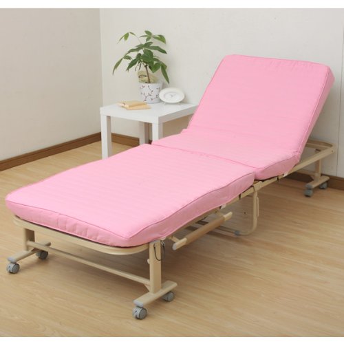山善(YAMAZEN) 完成品低反発折りたたみミニベッド(洗えるカバー付) ピンク WMIN-90S(PI/IV)RG