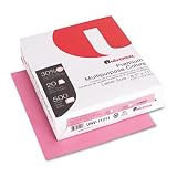 UNIVERSAL PRODUCTS / UNV11211 / Premium Color Copy/Laser Paper, Cherry, 20lb, Letter, 500 Sheets / Sold as 1 RM