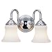 Sea Gull Lighting 40021-05 Darien Two-Light Vanity, Chrome Finish with Etched Opal Glass