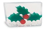 Primal Elements - Holly Berry Handmade Vegetable Glycerin Bar Soap (Minty, Floral Scent) - 6.8 oz.