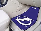 Fan Mats 10551 NHL - Tampa Bay Lightning 18" x 27" Carpeted Car Mat Set