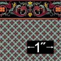 Victorian St. George Dollhouse Miniature Wallpaper.