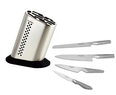 Global 5 Piece Starter Knife Block Set - MetroKitchen Exclusive On Sale