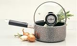 KITTAMOR Granite Nonstick Aluminum 2-Quart Sauce Pan with Lid, 5401
