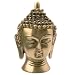 Head Buddha Statue Sculpture Metal Brass Hinduism Buddhism Religion, 4 Inches 1.3 Lbs