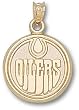 Edmonton Oilers Round Logo 5/8" Charm/Pendant -14K/10K, Stainless Steel or Gold Plated