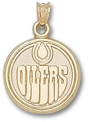 Edmonton Oilers Round Logo 5/8" Charm/Pendant -14K/10K, Stainless Steel or Gold Plated
