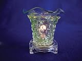 4 Inch Decorative Green Glass Electric Oil Burner Aromatherapy Vase