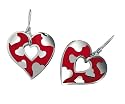 Cobra - JE411AG - Boucles d'Oreilles Femme - Argent 925/1000 - 11,75Gr - et Email Rouge - Pendants Motif Curs