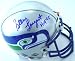 Steve Largent Autographed/Hand Signed Seattle Seahawks Replica Mini Helmet with HOF 95 inscription